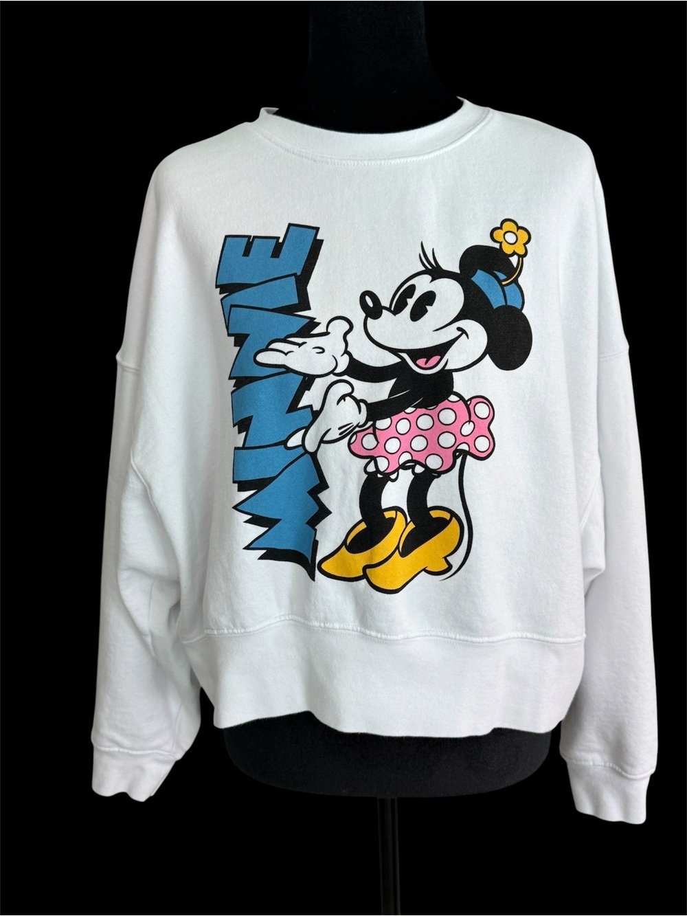 Disney Mickey & Co. Minnie Mouse Boxy Sweatshirt Women’s Small Cute Casual